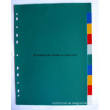 10 Seiten farbig PP Index Teiler ohne Nummer gedruckten (BJ-9022), chinesischer Hersteller von Index-Teiler, Porzellanfabrik von Index-Teiler.